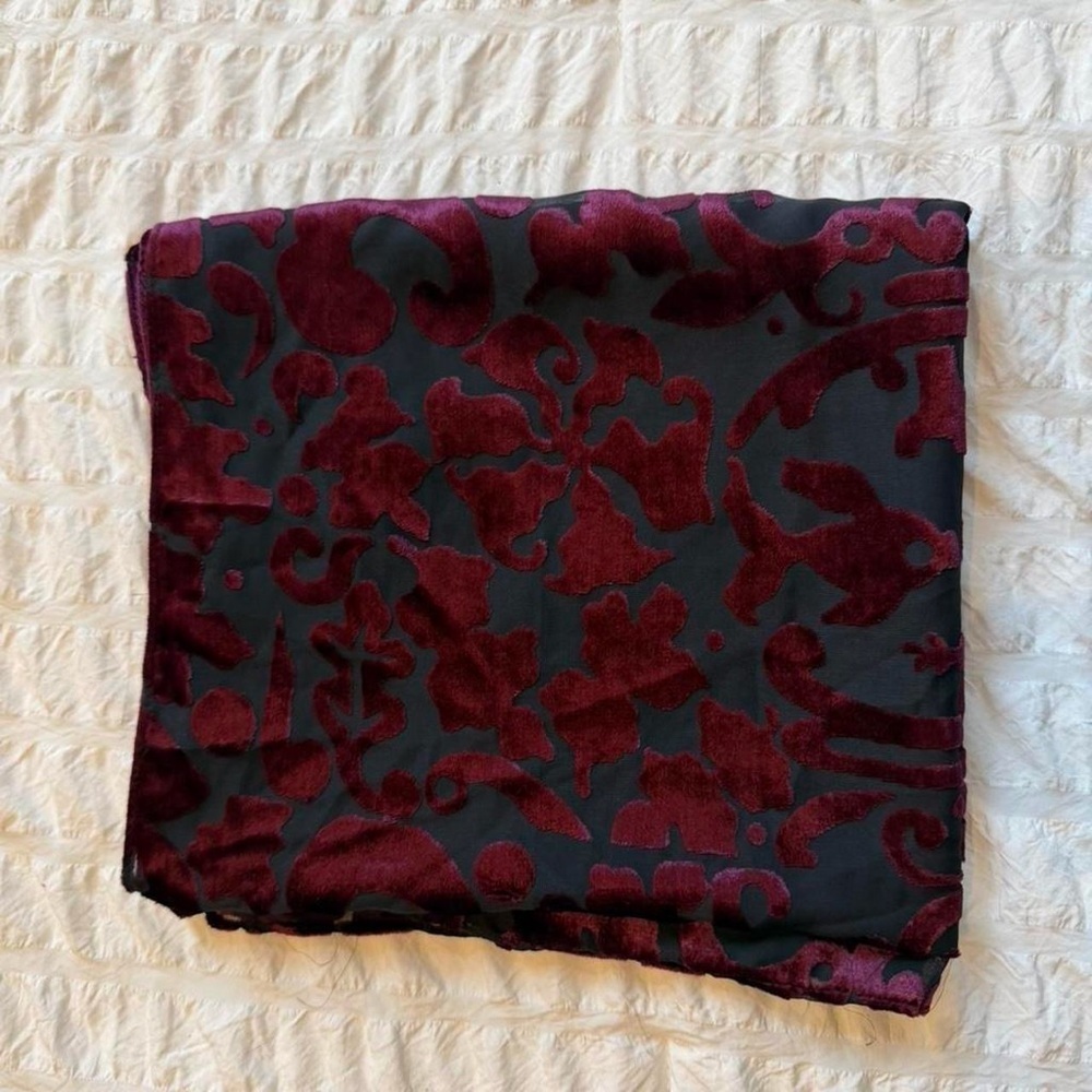 Elegant Red and Black Scarf